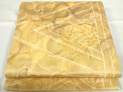 平和屋着物◎六通柄袋帯　幾何学文　正絹　逸品　DABD4146qa