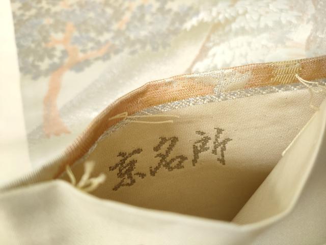 平和屋着物◎六通柄袋帯 風景文 京名所 プラチナ二重箔 正絹 逸品 DABD4156qa