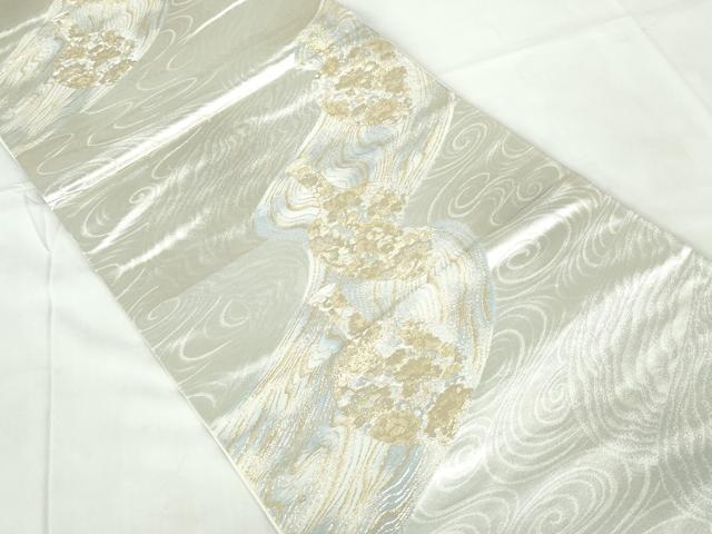 平和屋着物◎六通柄袋帯　流水器物文　壺　二重箔　金銀糸　正絹　逸品　DABD4268qa