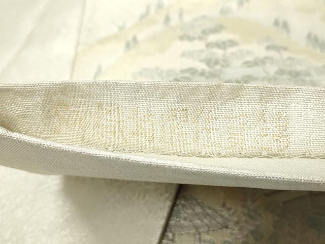 平和屋着物◎900織特選佐賀錦　六通柄袋帯　風景花文　金銀糸　正絹　逸品　DABD4281qa