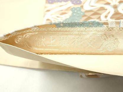 平和屋着物◎六通柄袋帯　唐織　献上異花文　金銀糸　正絹　逸品　DABD4299qa