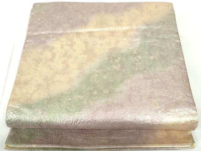 平和屋着物◎全通柄袋帯　霞文　正絹　逸品　DABD4453qa