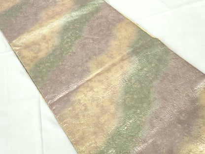 平和屋着物◎全通柄袋帯　霞文　正絹　逸品　DABD4453qa