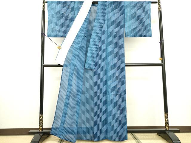 平和屋着物＊夏物 小紋 絽 斜線文 洗える着物 DABD5069fe