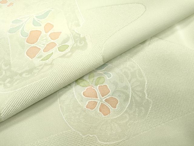 平和屋着物▼上質な小紋 地紋起こし 鏡裏花文 暈し染 正絹 逸品 DABD5071fe