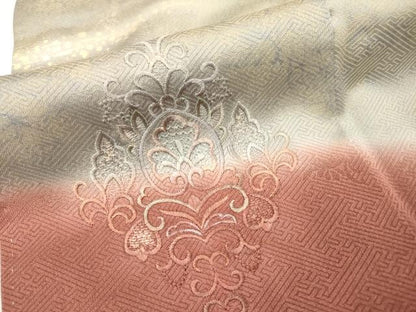 平和屋着物▼中国三大刺繍 スワトウ刺繍 汕頭刺繍 訪問着 道長正倉院花文 暈し染 金彩 正絹 逸品 DABD5114fe