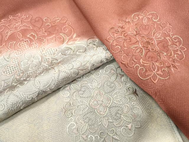 平和屋着物▼中国三大刺繍 スワトウ刺繍 汕頭刺繍 訪問着 道長正倉院花文 暈し染 金彩 正絹 逸品 DABD5114fe