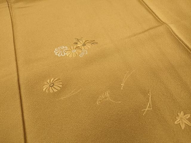 平和屋着物▼色留訪問着 総刺繍 吹き寄せ花文 正絹 逸品 DABD5128fe