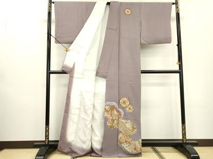 平和屋着物▼訪問着 絞り 刺繍 辻が花 正倉院道長花文 金彩 正絹 逸品 DABD5136fe