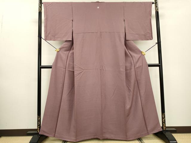 平和屋着物■上質な色無地 格子地紋 紅藤色 正絹 逸品 未使用 DABD5145fe