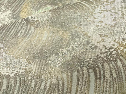 平和屋着物▼六通柄袋帯 立波文 金銀糸 正絹 逸品 DABD5325fe
