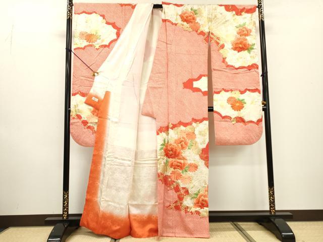 平和屋着物▼豪華振袖 駒刺繍 絞り 籬草花文 金彩 やまと誂製 正絹 逸品 DABD5443fe