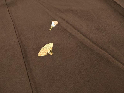 平和屋着物▼訪問着 総刺繍 扇文 正絹 逸品 DABD5446fe