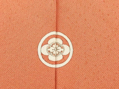 平和屋着物▼中国三大刺繍　スワトウ刺繍　汕頭刺繍　総刺繍　無地絵羽訪問着　花唐草文　肉桂色　正絹　逸品　DABD5453fe