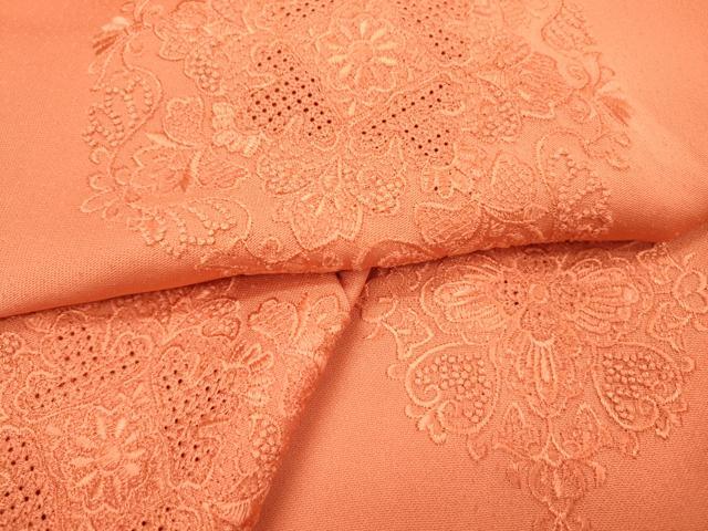 平和屋着物▽中国三大刺繍　汕頭刺繍　スワトウ刺繍　訪問着　単衣　几帳花文　正絹　逸品　AABG7034jh 平和屋本店○極上 中国三大刺繍 スワトウ刺繍 汕頭刺繍 訪問着 鴛鴦花