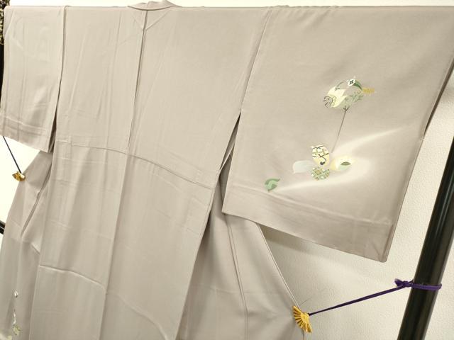平和屋着物▽訪問着　単衣　駒刺繍　宝尽くし舞葉文　暈し染　金彩　正絹　逸品　DABD5458fe