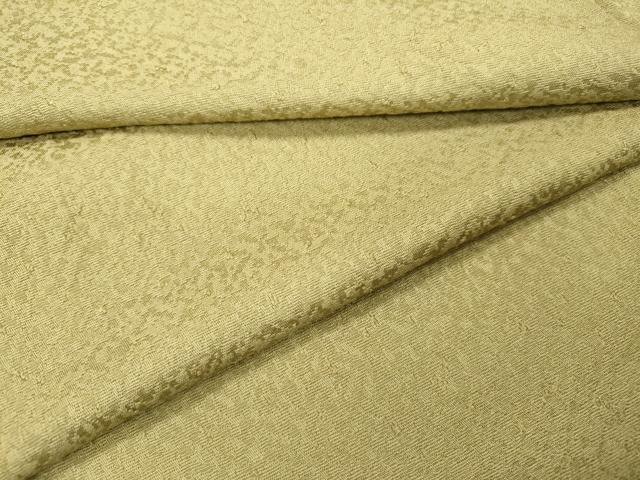 平和屋着物▽上質な色無地　単衣　紋意匠　苗色　三越扱い　正絹　逸品　未使用　DABD5460fe
