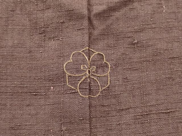 平和屋着物▽本場結城紬 重要無形文化財 単衣 竜胆色 正絹 逸品 DABD5461fe