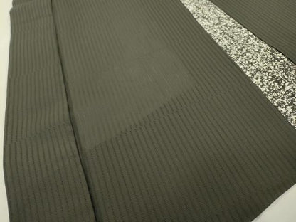 平和屋着物▽羽織 スリーシーズン 春夏秋 塵除け 縦絽 間道 黒地 正絹 逸品 DABD5462fe