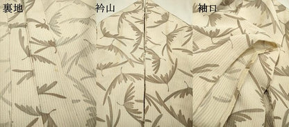 平和屋着物▽上質な小紋 単衣 舞花 鬼しぼ縮緬 正絹 逸品 DABD5464fe