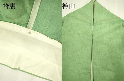 平和屋着物▽訪問着　単衣　紬地　刺繍　流水花文　正絹　逸品　DABD5465fe