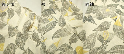 平和屋着物▽上質な小紋 単衣 型染 草花 正絹 逸品 DABD5476fe