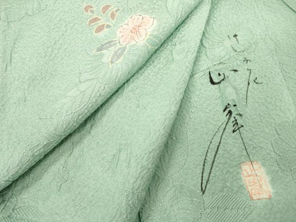 平和屋着物▽上質な小紋 単衣 作家物 絞り 手描き 辻が花 正絹 逸品 DABD5478fe