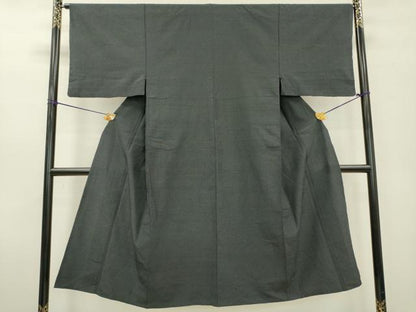 平和屋着物▽男性　本塩沢　単衣　110亀甲　総詰め　正絹　逸品　DABD5486fe