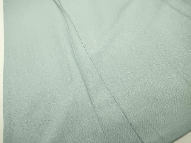 平和屋着物▽上質な色無地　単衣　秘色色　正絹　逸品　DABD5487fe