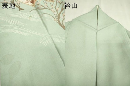 平和屋着物▼中国三大刺繍　相良刺繍　総刺繍　訪問着　重ね草木　御所車地紙花文　正絹　逸品　DABD5501fe