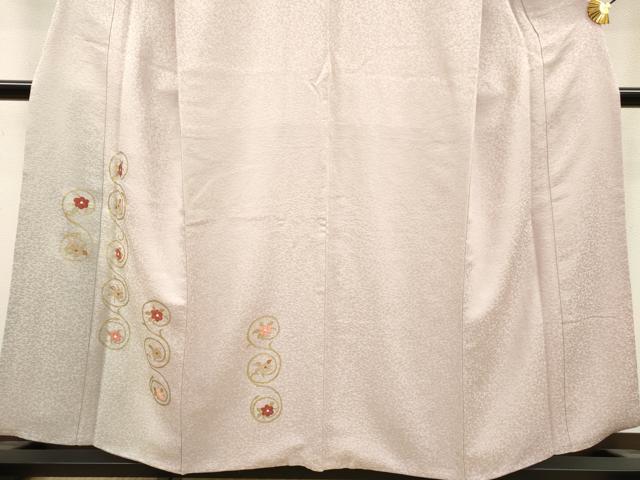 平和屋着物▼訪問着　竹屋町刺繍　花唐草丸文　暈し染　金彩　正絹　逸品　DABD5517fe