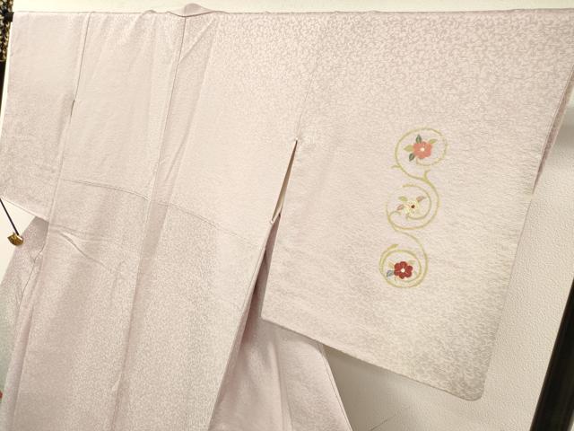平和屋着物▼訪問着　竹屋町刺繍　花唐草丸文　暈し染　金彩　正絹　逸品　DABD5517fe