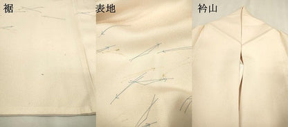 平和屋着物▼訪問着　吹き寄せ鳥文　金彩　正絹　逸品　DABD5535fe
