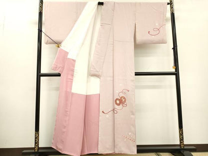 平和屋着物▼中国三大刺繍　スワトウ刺繍　汕頭刺繍　総刺繍　訪問着　鼓横笛花文　正絹　逸品　DABD5536fe