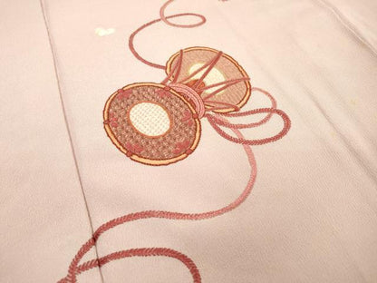 平和屋着物▼中国三大刺繍　スワトウ刺繍　汕頭刺繍　総刺繍　訪問着　鼓横笛花文　正絹　逸品　DABD5536fe