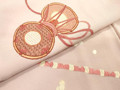 平和屋着物▼中国三大刺繍　スワトウ刺繍　汕頭刺繍　総刺繍　訪問着　鼓横笛花文　正絹　逸品　DABD5536fe