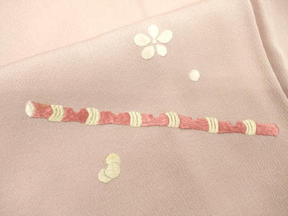 平和屋着物▼中国三大刺繍　スワトウ刺繍　汕頭刺繍　総刺繍　訪問着　鼓横笛花文　正絹　逸品　DABD5536fe