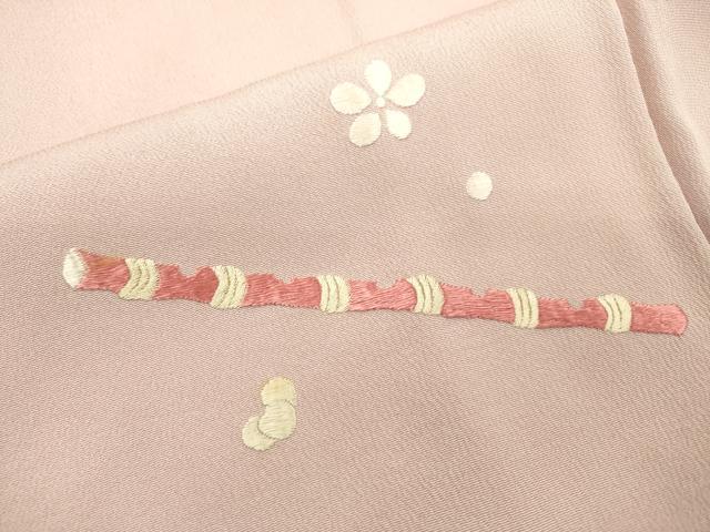 平和屋着物▼中国三大刺繍　スワトウ刺繍　汕頭刺繍　総刺繍　訪問着　鼓横笛花文　正絹　逸品　DABD5536fe