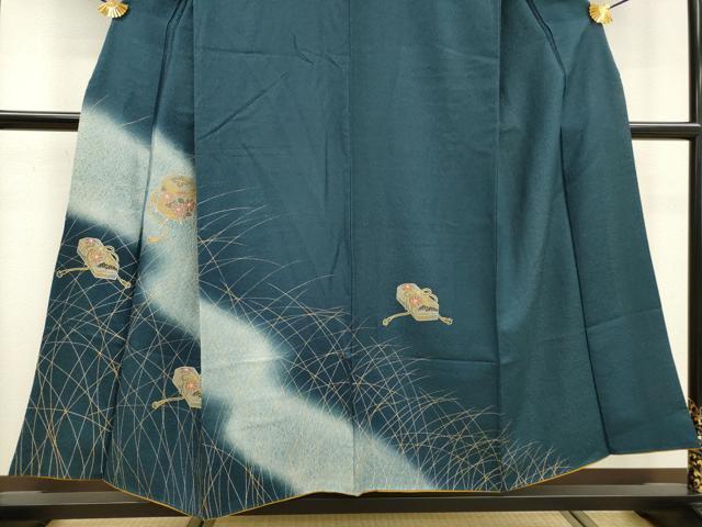 平和屋着物▼中国三大刺繍　スワトウ刺繍　汕頭刺繍　総刺繍　訪問着　貝桶花文　暈し染　金彩　正絹　逸品　DABD5541fe