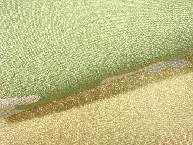 平和屋着物▼西陣　あずみの織物謹製　六通柄袋帯　霞文　ワンポイント　荒磯　金銀糸　正絹　逸品　DABD5547fe