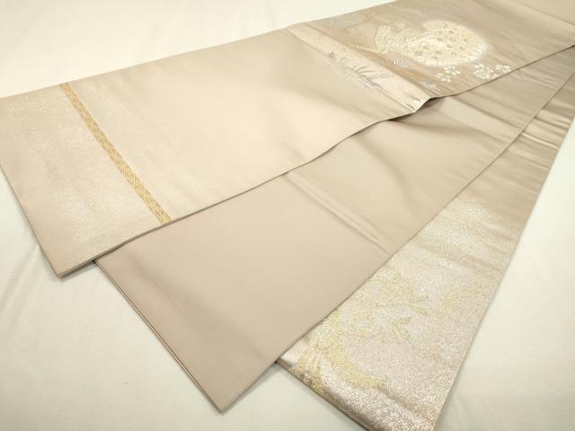 平和屋着物●龍村晋謹製　六通柄袋帯　天平瑞鳥錦　金銀糸　正絹　逸品　DABD5675fe