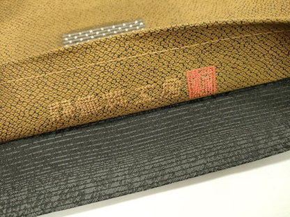 平和屋着物●中国人間国宝　将雪英　中国三大刺繍 スワトウ刺繍 汕頭刺繍 総刺繍 両面太鼓柄袋帯 抽象文様 金糸　逸品　未使用　DABD5677fe