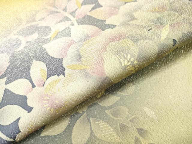 平和屋着物●太鼓柄袋帯　花唐草文　金彩　金通し地　正絹　逸品　未使用　DABD5682fe