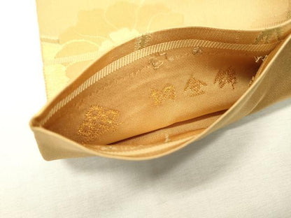 平和屋着物●京都の和装業の老舗一門　千切屋　六通柄　本袋帯　切金錦　花鳥唐草文　金糸　正絹　逸品　DABD5793fe