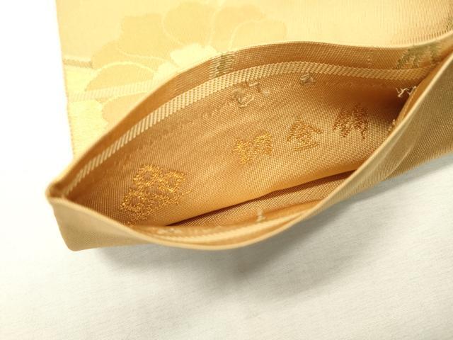 平和屋着物●京都の和装業の老舗一門　千切屋　六通柄　本袋帯　切金錦　花鳥唐草文　金糸　正絹　逸品　DABD5793fe
