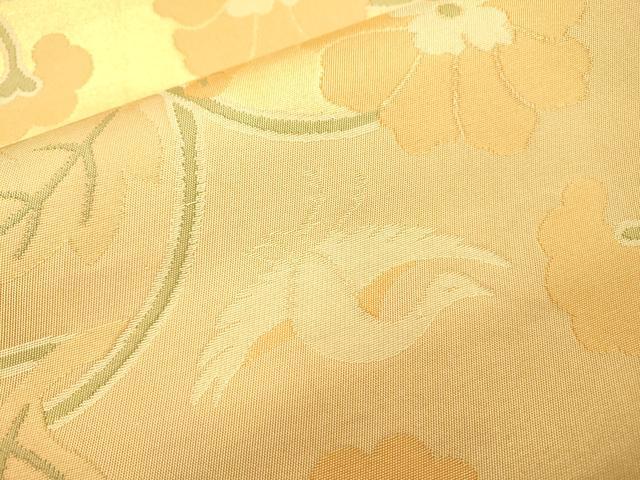 平和屋着物●京都の和装業の老舗一門　千切屋　六通柄　本袋帯　切金錦　花鳥唐草文　金糸　正絹　逸品　DABD5793fe 平和屋着物○京都の和装業の老舗一門 千切屋 六通柄 本袋帯 切金錦