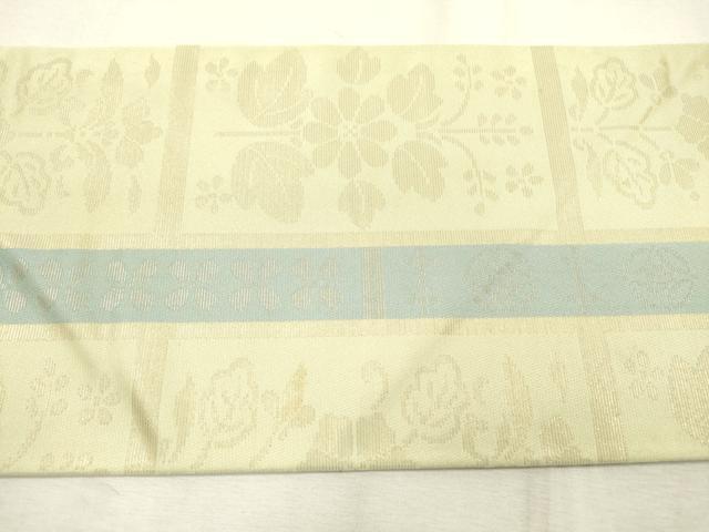 平和屋着物●西陣　川島織物　九寸名古屋帯　花間道　金糸　正絹　逸品　DABD5825fe