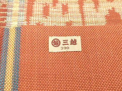 平和屋着物●八寸名古屋帯　太子間道　三越扱い　正絹　逸品　DABD5826fe