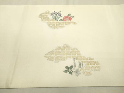 平和屋着物●西陣　白綾苑大庭　九寸開き名古屋帯　作家物　寿光織　皇華　金糸　正絹　逸品　DABD5832fe