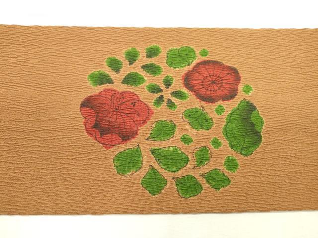 平和屋着物●九寸名古屋帯　絞り　手描き　辻が花　三越扱い　正絹　逸品　DABD5848fe